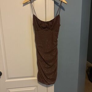 Windsor Brown Sparkle Mini Dress